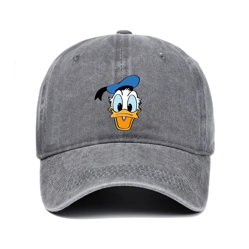 Unisex Vintage Washed Mickey Minnie Print Baseball Cap for Men Women Cartoon Trucker Hat Adjustable Snapback Casual Hip Hop Hat