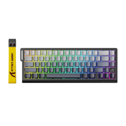 ATTACK SHARK X68 HE Rapid-Trigger mechanische Gaming-Tastatur 60% kabelgebunden mit einstellbarer Auslösung, Hall-Effect-Magnetschalter, 8KH