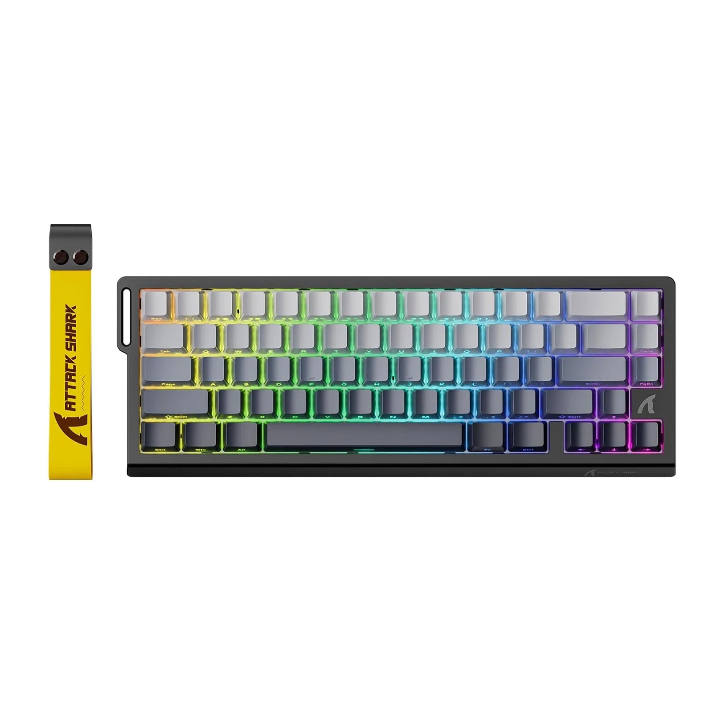 ATTACK SHARK X68 HE Teclado gaming mecânico Rapid Trigger 60% com fios, atuação ajustável, interruptores magnéticos Hall Effect, 8KH