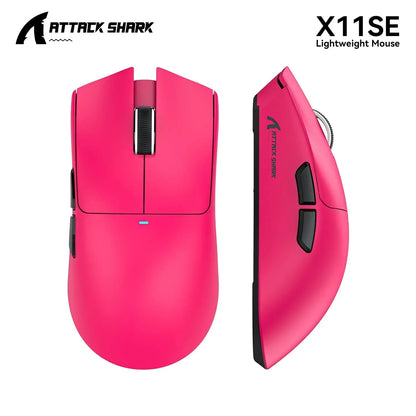 ATTACK SHARK X11SE ultralet trådløs gamingmus, 20Million cyklusser levetid, PAW3311 Gaming, 22KDPI, 400IPS, 40G, 1KHz, 65 timer, 30mAH
