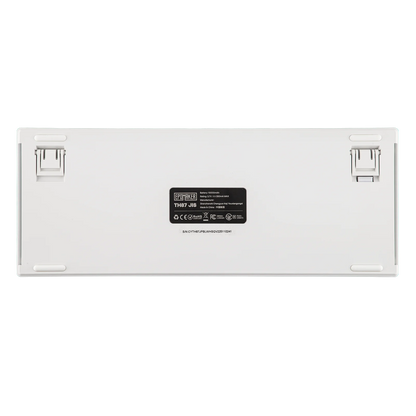 Versão japonesa EPOMAKER TH87 layout JIS, layout TKL, teclado mecânico Hot-Swap com ligação por cabo/Bluetooth/sem fios 2.4GHz e bateria de 10000mAh