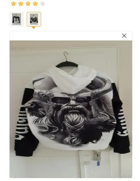 2024 Mens Hoodies Eagle Tattoo Pattern Vikings 3D Printed Fashion Casual Harajuku Hip Hop Autumn And Winter Oversized Sudaderas, Produit gaming premium Fraquane, produits de luxe, nouvelle génération, équipement gamer