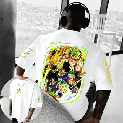 Dragon Ball Anime Pure Cotton T-shirt Summer New Broli Co Branded Men's and Women's Harajuku Hip Hop Casual Short Sleeve Top