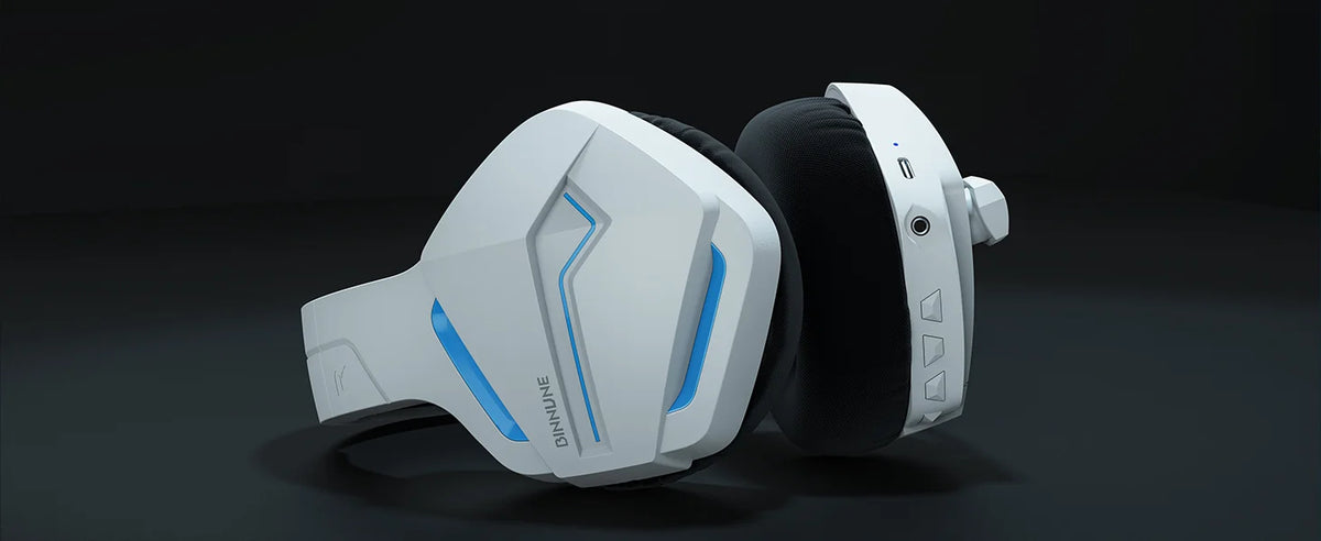 BINNUNE BW01 Casque Gaming Sans Fil 2.4GHz pour PS5 PS4 PC, Bluetooth 5.3 avec 120 Heures d'Autonomie et Micro à Réduction de Bruit