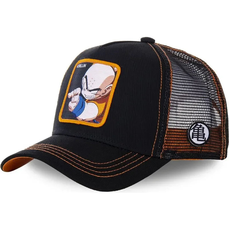 Czapka z motywem Dragon Ball Son Goku – letnia czapka podróżna z daszkiem, męska czapka z haftem w stylu hip-hopowym, z daszkiem przeciwsłonecznym, regulowana czapka typu trucker z siateczką