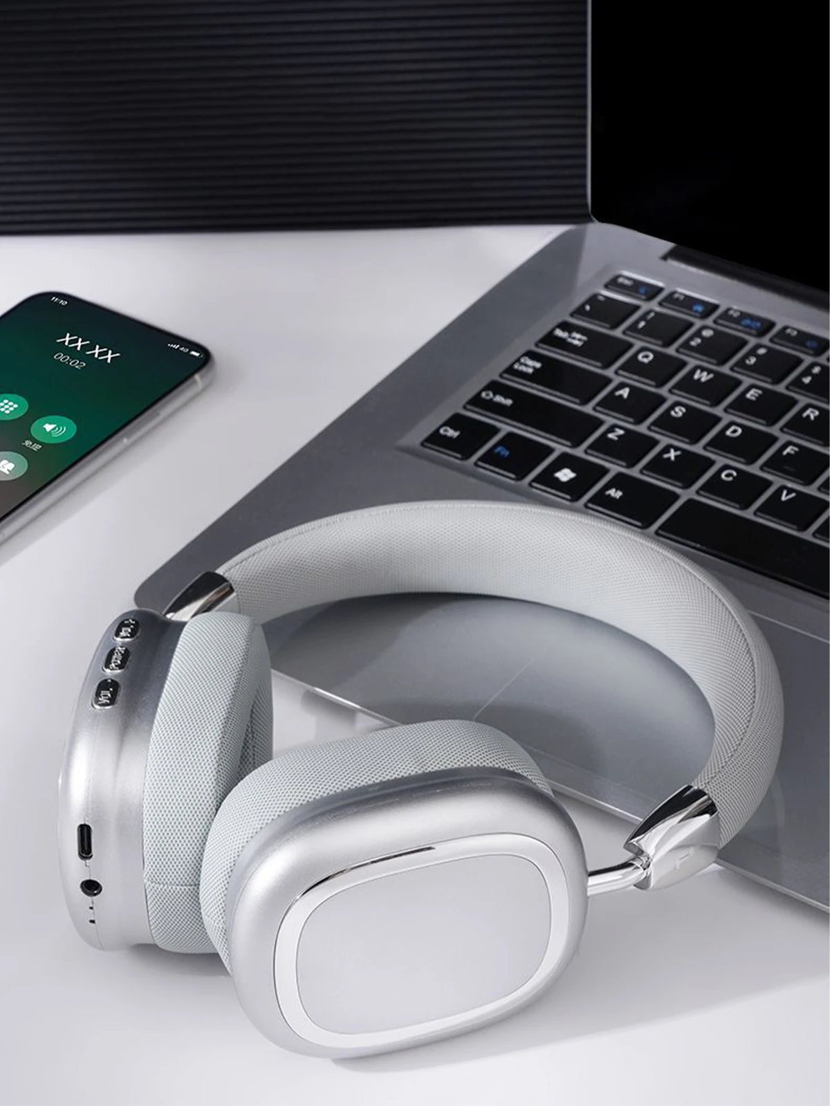 Casque sans fil circumaural, puce Jerry 5.3, longue autonomie, casque sans fil pour bureau et musique, casque de jeu sans fil
