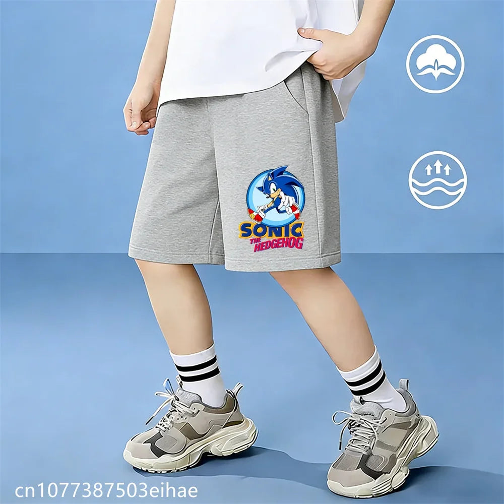 Sonic Children's High-Grade Summer Shorts Stylish Casual Design Premium Cotton Ideal for Daily Wear and All-Day Outdoor Comfort