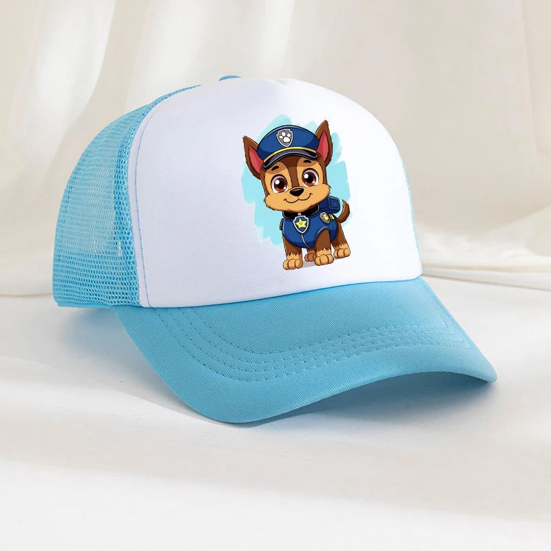 Czapka z daszkiem dla chłopców i dziewczynek, letnia, regulowana czapka przeciwsłoneczna z motywem anime „Paw Patrol” – Chase i Skye, urocza czapka w stylu retro, nakrycie głowy dla dorosłych, prezent