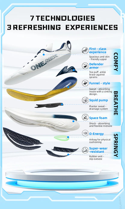ONEMIX 2026 New Cushioned Running Shoes for Women and Men Lightweight Fashion Outdoor Sneakers Road Sports Shoes Training Jogging Fitness