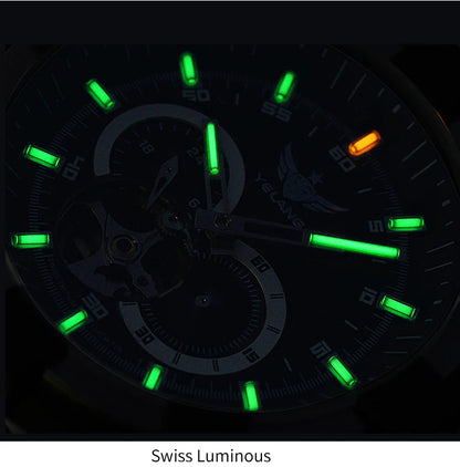 Yelang V1024 Men's Brand Watches 44mm Japan Miyota 82S7 Automatic Mechanical Movement Luminous Men's 100m Waterproof Business Watch