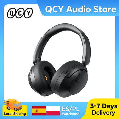 Auriculares circumaurales QCY H3S ANC Bluetooth 6.0 – Audio espacial Hi-Res LDAC, cancelación de ruido adaptativa de -56dB, auriculares inalámbricos