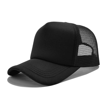 Casquette unisexe décontractée en maille unie, casquette de baseball ajustable à fermeture à pression, pour femmes et hommes, casquette de camionneur hip-hop, streetwear, casquette « Dad Hat »