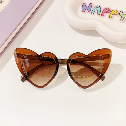 New Kids Cartoon Heart Sunflower Fruit Rabbit Ears Sunglasses Girls Boy Children Outdoor Round Polarized UV400 Sun Glasses