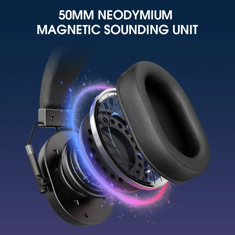 Auriculares gaming inalámbricos LDON para PS5 PS4, Bluetooth 2.4GHz, sonido envolvente 3D, micrófono con cancelación de ruido y baja latencia