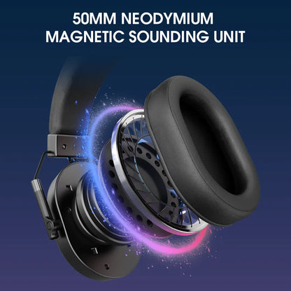 Auriculares gaming inalámbricos LDON para PS5 PS4, Bluetooth 2.4GHz, sonido envolvente 3D, micrófono con cancelación de ruido y baja latencia