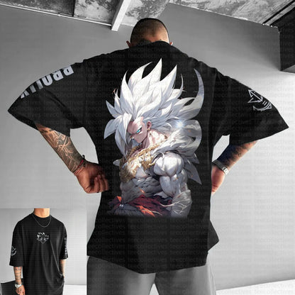 T-shirt de verão 2025 Son Goku Dragon Ball Anime para homem, estilo Harajuku oversized retro street, top unissexo casual largo de manga curta para mulher