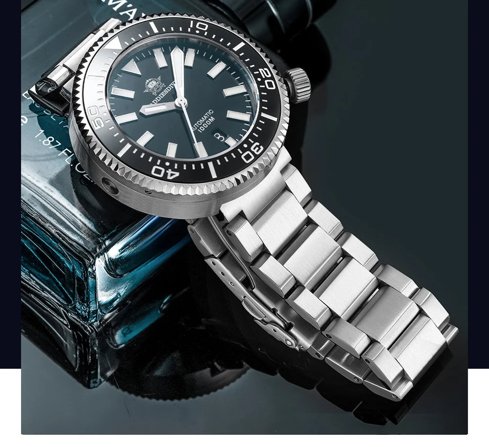 ADDIESDIVE Men's Luxury Watch 1000m diver's watch Waterproof luminous Sapphire Glass reloj hombre Automatic Mechanical Watches