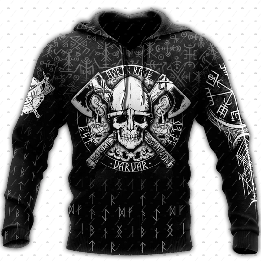Custom Name Valhalla God Odin Warrior Wolf Fenrir Tattoo Vintage Retro Unisex 3DPrint Harajuku Pullover Casual Jacket Hoodies X4