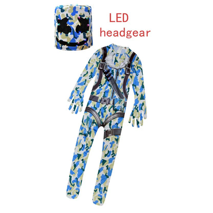 ❤★❤DJ-Guerillakampf-Kostüme Jumpsuits für Kinder Clown-Cosplay-Kleidung Halloween-Weihnachtskostüm Party Game Cos Fortnites Co★♥★