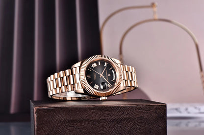 PAGANI DESIGN New DD36 Rose Gold Luxury Automatic Mechanical Watch For Men ST16 100M Waterproof AR Sapphire Glass Wristwatch Men