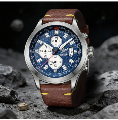 YELANG V1029S Men's Quartz Watch 42mm Japan OS10 Movement T100 Luminous 100M Waterproof Sports Military Style Watches Sapphire