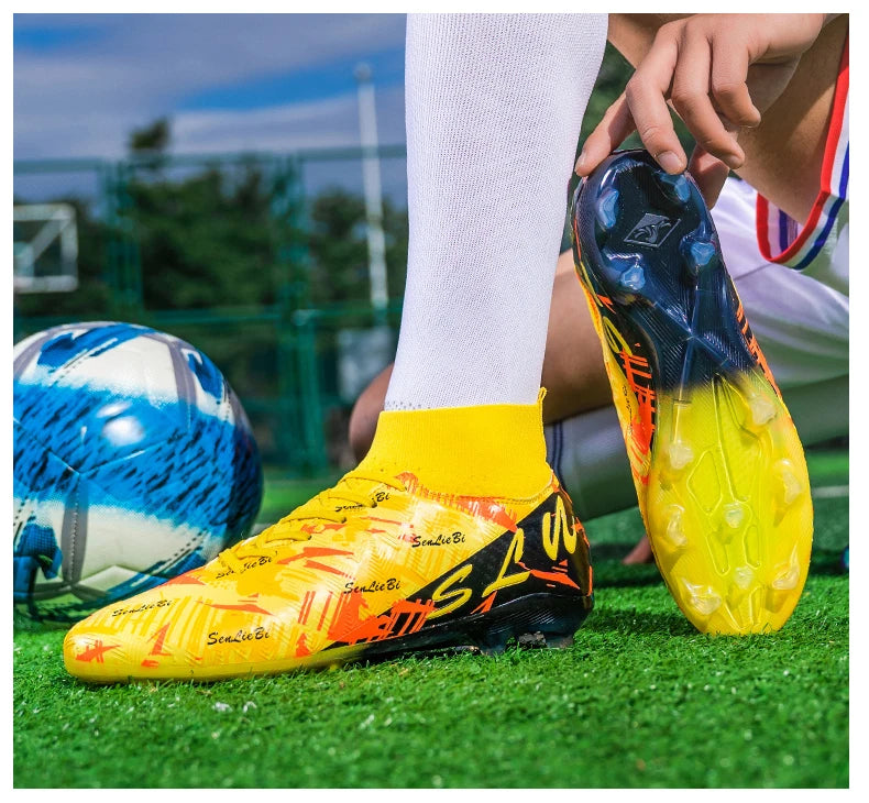 Brand Fashion Football Sneakers for Men Women Professional Field Boot Big Size 46 Long Spikes Soccer Cleats Men botas de futbol