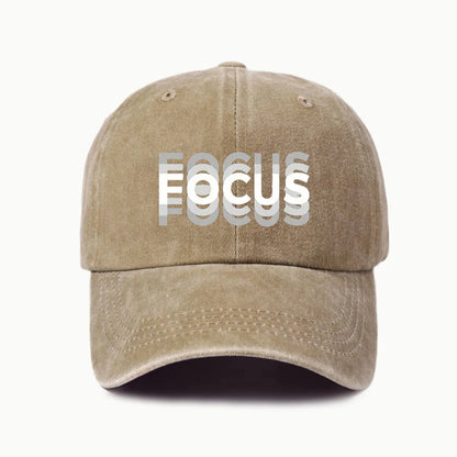 „FOCUS“ spausdinta, išplauta medvilnė, reguliuojama klasikinio stiliaus beisbolo kepurė, sportinė „duckbill“ kepurė vyrams ir moterims