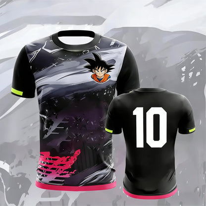 Vintage Dragon Ball  Goku Ink Wash Pink Brush 3D Print T-Shirt 2026 Summer Unisex Oversized Y2K Retro Anime Streetwear  Top