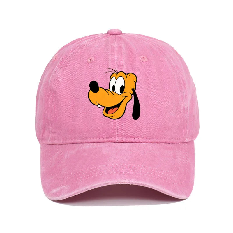 Unisex Vintage Washed Mickey Minnie Print Baseball Cap for Men Women Cartoon Trucker Hat Adjustable Snapback Casual Hip Hop Hat