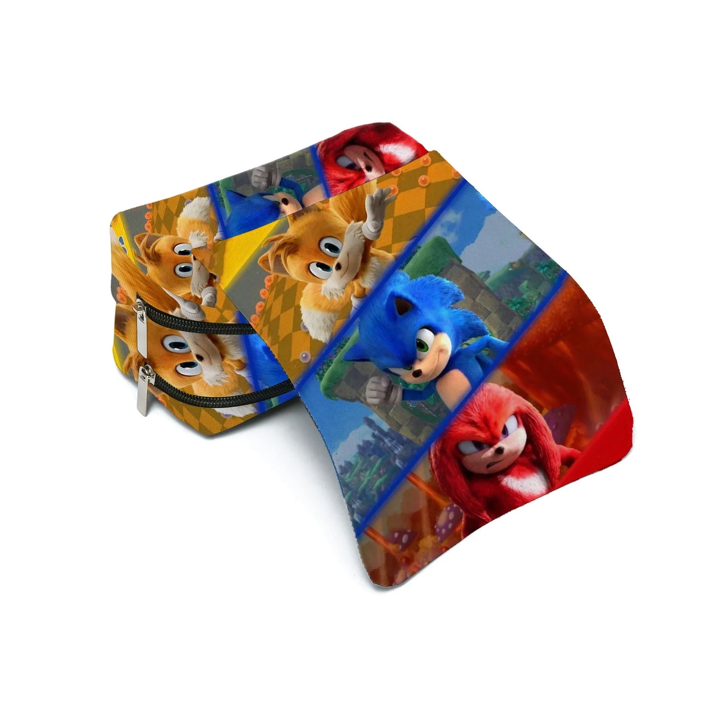 Sonic The Hedgehog Double Pencil Case Stationery Bag Storage Pouch