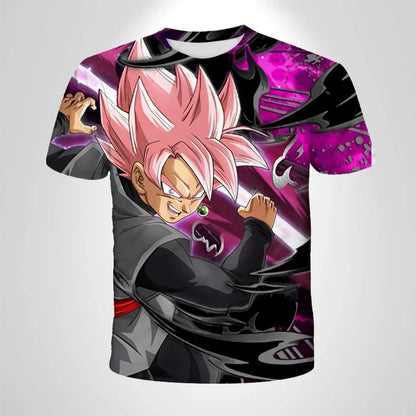 2026 Children's Breathable Short-sleeved Japanese Anime Dragon Ball Z Goku Goku Saiyan Men's Short-sleeved T-shirt,Sports Top