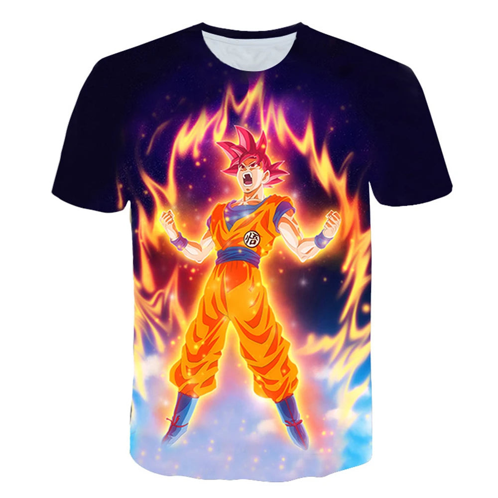 Dragon Ball T-Shirt Kids Adults Top T-Shirt Anime Character Son Goku Super Saiyan T-Shirt Boy Children's Clothes Summer T-Shirts