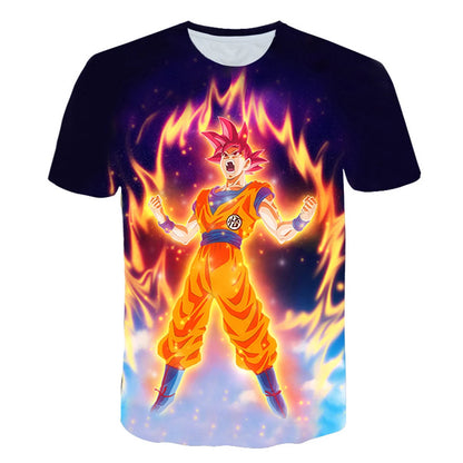 Dragon Ball T-Shirt Kids Adults Top T-Shirt Anime Character Son Goku Super Saiyan T-Shirt Boy Children's Clothes Summer T-Shirts