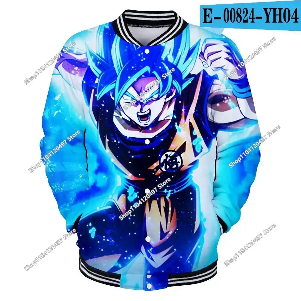 Dragon Ball Goku Kid Men Zipper Hoodie Cartoon Japan Style Anime Women Sweatshirt 2025 New Fashion Children Jackets Coat, produit gaming premium Fraquane, équipement gamer
