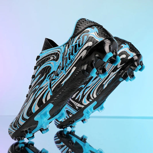 Chaussures de football pour hommes, modèle bas, avec crampons longs FG/TF, chaussures de football pour jeunes, ultra-légères, antidérapantes, pour entraînement sur gazon naturel, chaussures de sport.