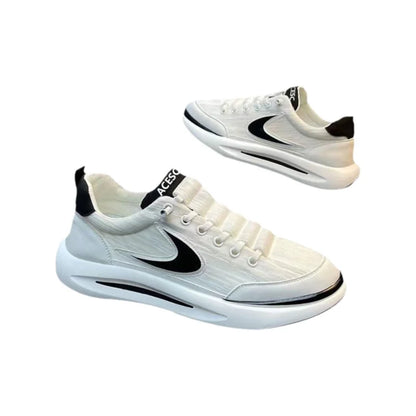Comfortable Breathable Mesh Sports Shoes, Men's Casual Style, Lightweight Versatile Plain Color, Spring Summer Autumn Seasonal Wear