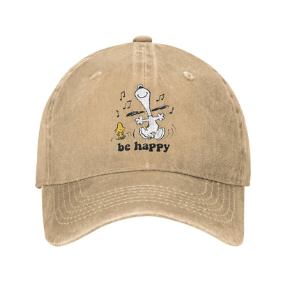Sleeping Snoopy Baseball Caps Casual Distressed Washed  Snapback Cap Unisex Style Outdoor Summer Adjustable Caps Hat