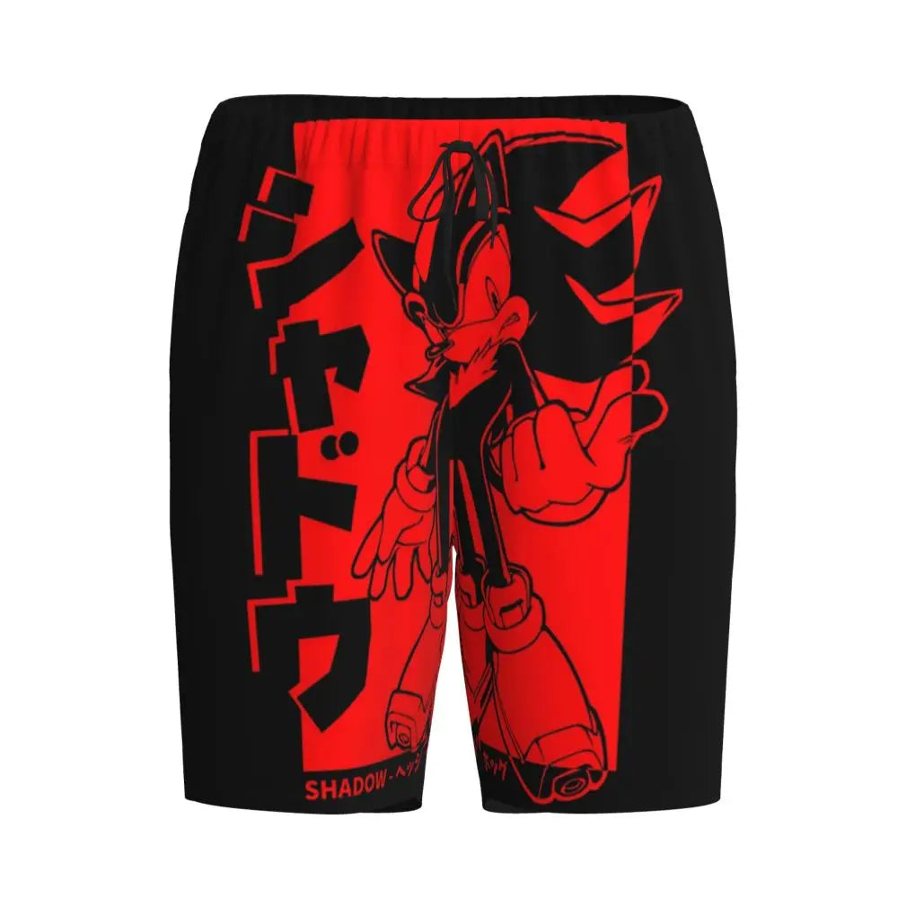 Custom Cock Shadow The Hedgehog Meme Short Pajama Pants Men Sleepwear Sleep Lounge Bottom Shorts Sleeping Pants