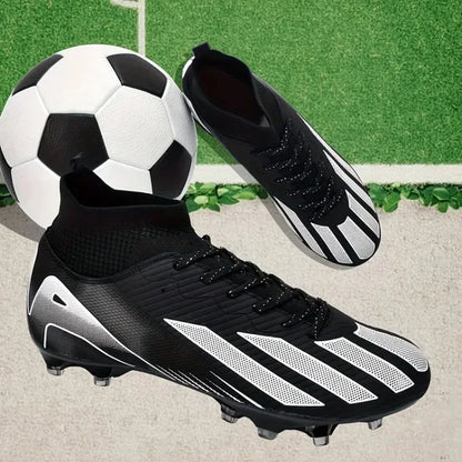 Fotbollsskor för män, New TF, sneakers för konstgräs och turf, ultralätta herrfotbollsskor, bekväma ankelhöga fotbollsskor för futsal och snabbt spel