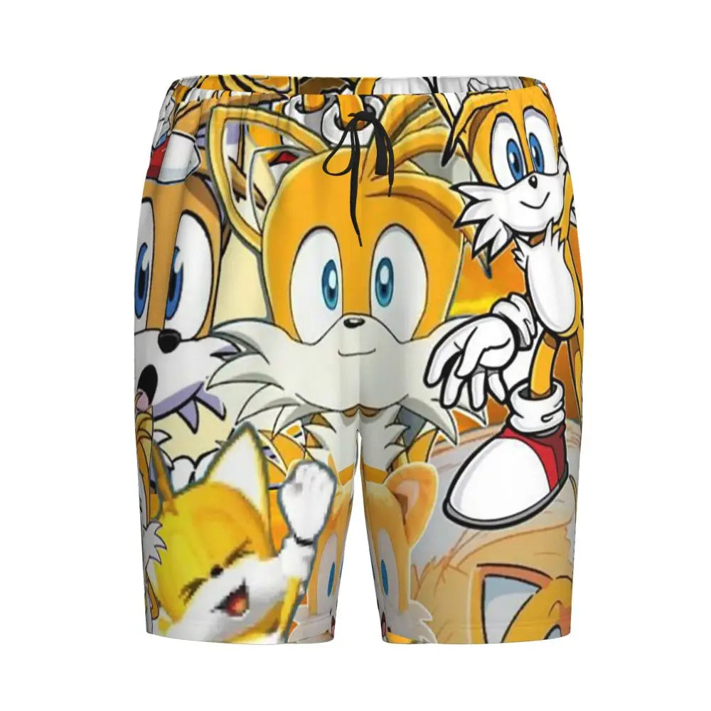 Custom Shadow The Hedgehog Sonic Poster Short Pajama Pants Men Sleepwear Sleep Lounge Bottom Shorts Sleeping Pants