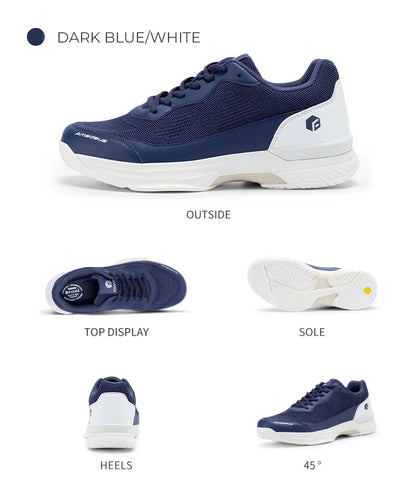 Zapatillas de tenis FitVille para hombre, versión ancha 2E, calzado deportivo profesional de entrenamiento, transpirable y antideslizante, para deportes de raqueta, con soporte para el arco plantar