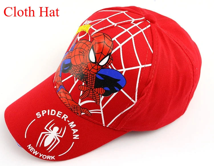 Figurka z anime Marvela Spider-Man – czapka z daszkiem z motywem kreskówkowym, bawełna i poliester, czapka z daszkiem dla chłopców i dziewcząt, akcesoria do nakryć głowy, prezent urodzinowy dla dzieci