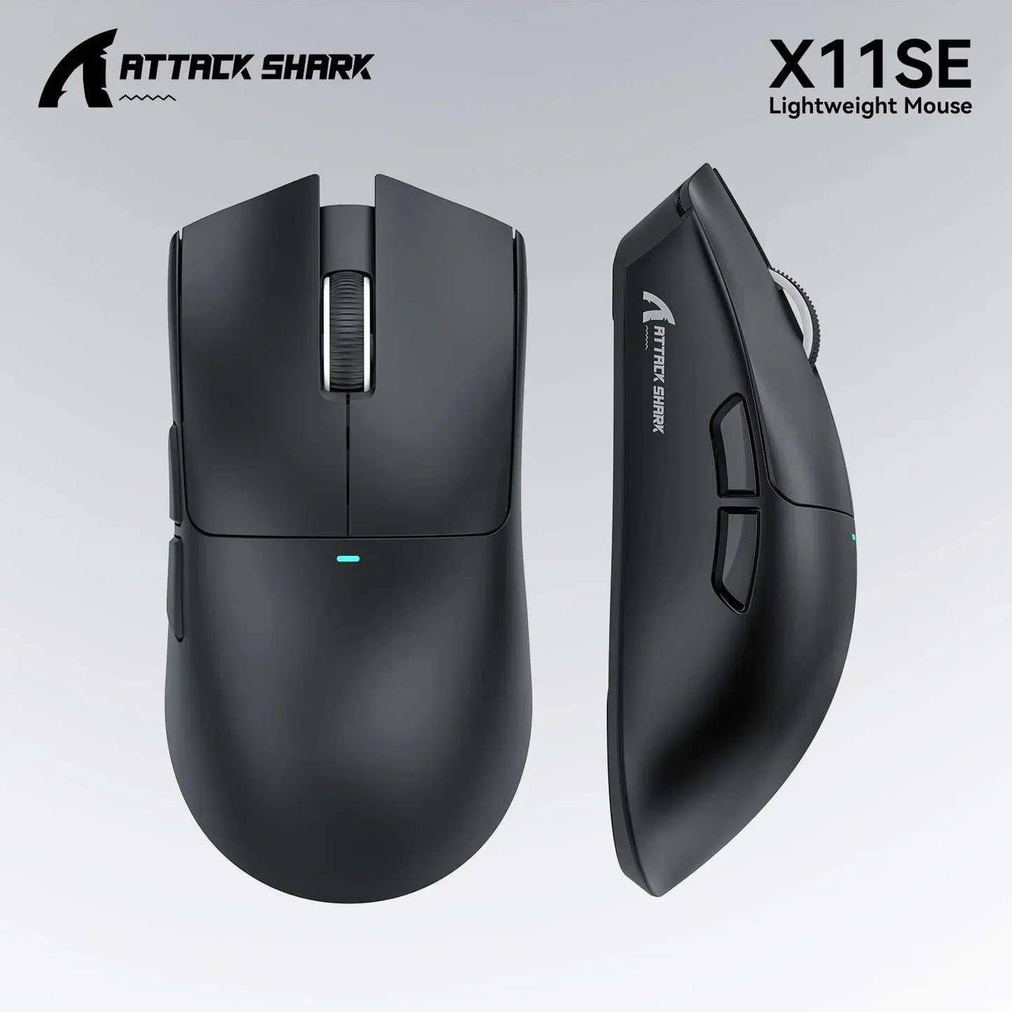 ATTACK SHARK X11SE ultralet trådløs gamingmus, 20Million cyklusser levetid, PAW3311 Gaming, 22KDPI, 400IPS, 40G, 1KHz, 65 timer, 30mAH