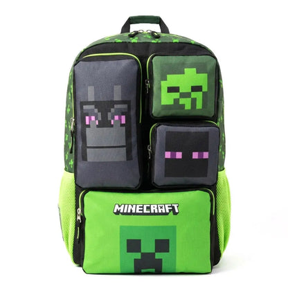 In Stock Minecraft Backpack Large Capacity Lightweight Pressure Relief Cartoon Print Outdoor Travel Hiking For Men Students