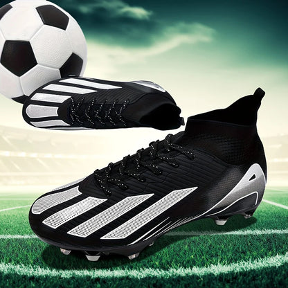 Fotbollsskor för män, New TF, sneakers för konstgräs och turf, ultralätta herrfotbollsskor, bekväma ankelhöga fotbollsskor för futsal och snabbt spel
