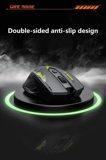 Wireless Gaming Mouse Dual Mode Bluetooth 2.4G DPI Adjustable Type-C Rechargeable Silent Ergonomic Mouse Durable Battery