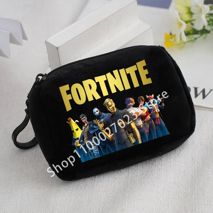 Fortnites Boys Girls Plush Coin Purse Cute Fashion Portable Wallet Cartoon Anime ID Card Storage Bag Children Birthday Gifts