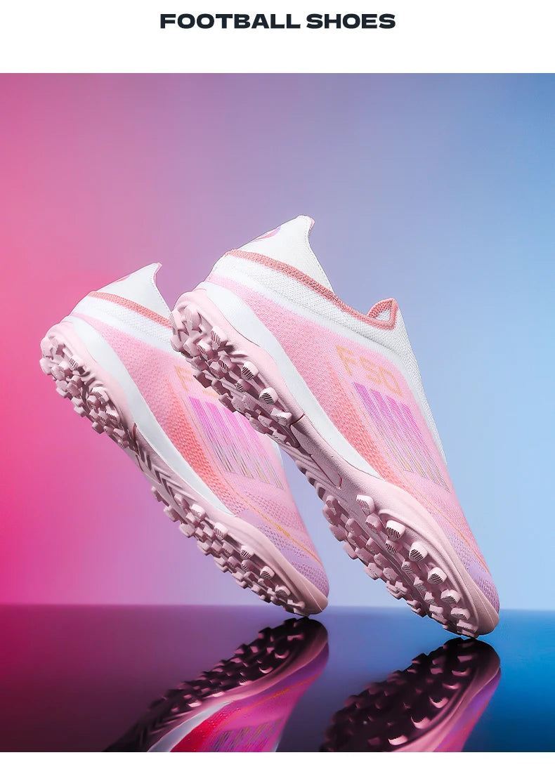 Men Football Boots Futsal Ultralight Soccer Shoes Training TF Match Long Spikes Breathable Indoor Sneakers Cleats Drop Shipping