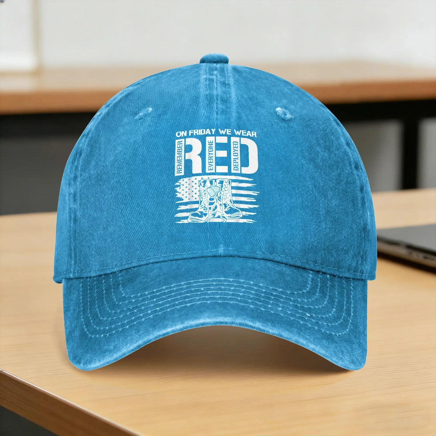 On Friday We Wear Red Friday Military Support Troops US Flag Casual Baseball Cap Summer  Trucker Hat Sunscreen  Gym Hip Hop Hats
