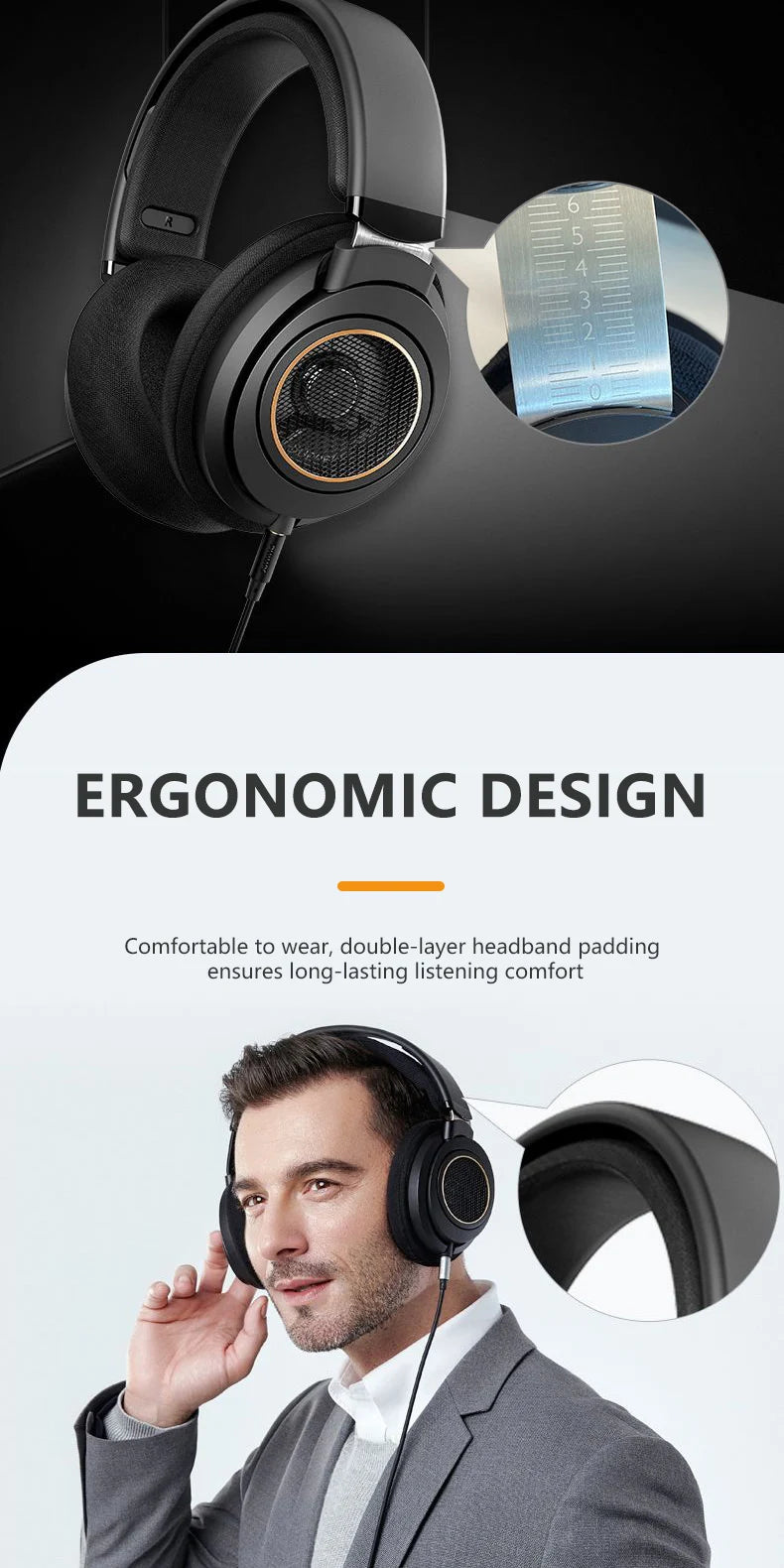 Original PHILIPS SHP9600 Wired Head-mounted Headphone HIFI Stereo Gaming Earphone 3.5mm 6.3mm Universal SHP9500 Upgrade Headset